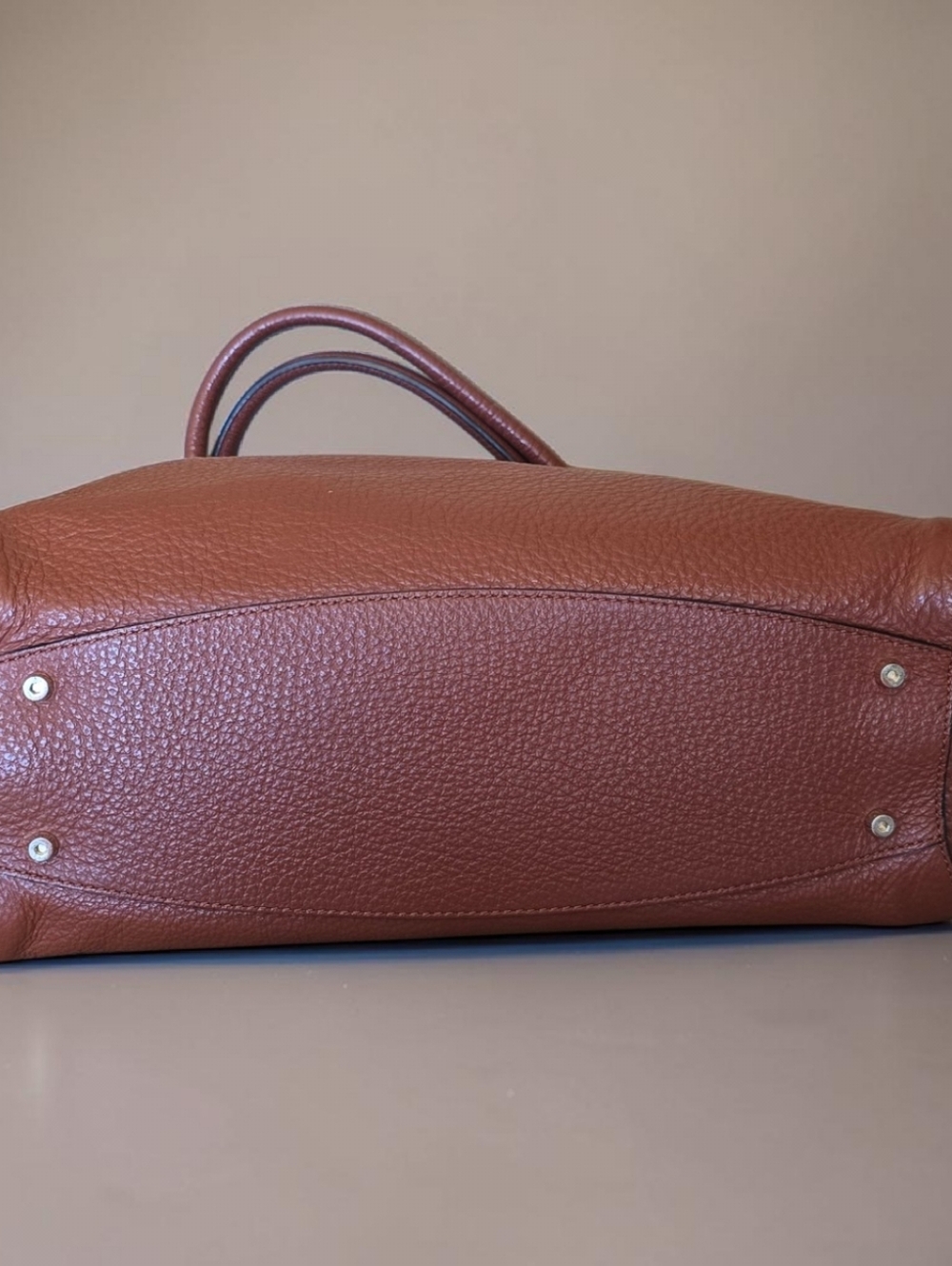 Coccinelle Italian Leather Crossbody Bag Cognac Caramel - Picture 5 of 10